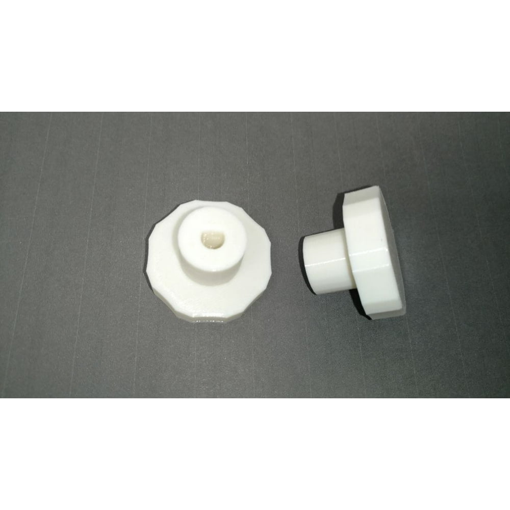 HVAC manual damper knob white, designed for .25 Inch shaft dampers