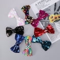 thumbnail image 4 of 16pcs Bowknot Decor Hairpin Shining Hairpin Headdress for Kid Child Girl (White, Red, Blue, Black, Color, Rosy, Sky Blue, Colorful, Each Color Has 2pcs)(Mixed Style), 4 of 9