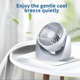thumbnail image 5 of under $5 Usloyux Desk Fan Lamp USB Rechargeable Battery Operated Cooling Lightweight Mini Long Life Table Fan Speed Adjustable Cute Design Makeup Fans for Travel, 5 of 8