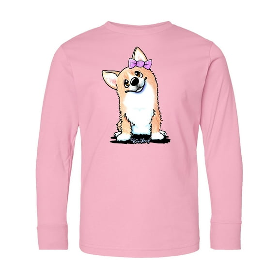 Inktastic Corgi Puppy Girl Long Sleeve Youth T-Shirt