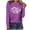 Purple, variant on Enjoytime Fashion Sweatshirt for Women Long Sleeve Round Neck Print Pullover Tops Sportwear Casual Shirts Women Clothing