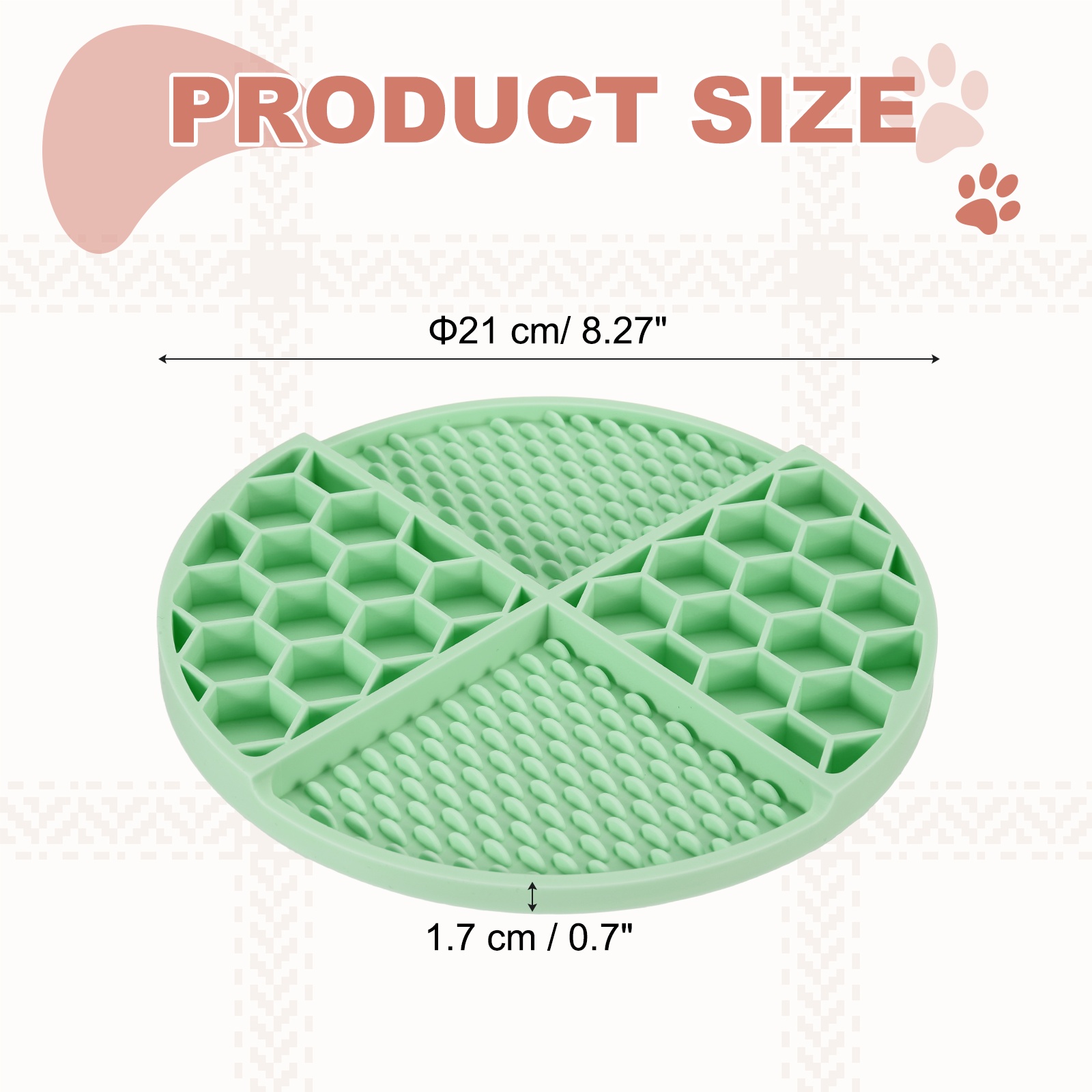 Uxcell Slow Feeder Dog Bowls, Puzzle Slow Eater Dog Food Bowl, (Grass Green & Diameter: 6.3"), Intended for Fast Eater Small / Medium Dogs / Helps Prevent Abdominal Gas Anti-Choking