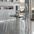 thumbnail image 2 of Nicer Furniture AP6129C-4 Acrylic Louis Ghost Side Chair, Clear - Set of 4, 2 of 6