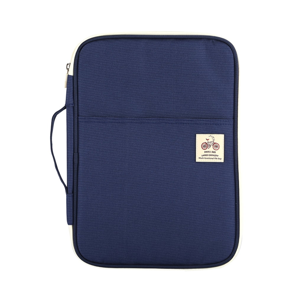 HONMEET Travel A4 Document Bag in Navy Waterproof Portfolio Organizer Business File Holder