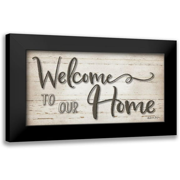 Boyer, Susie 14x9 Black Modern Framed Museum Art Print Titled - Welcome To Our Home