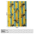 thumbnail image 4 of Fenyluxe Honeycomb Cute Bee Yellow Throw Blanket Flannel Luxury Warm Soft Cozy Blanket for Couch, Car, Bed Sofa Dorm Water Beds Gift Medium  40x50in, 4 of 6