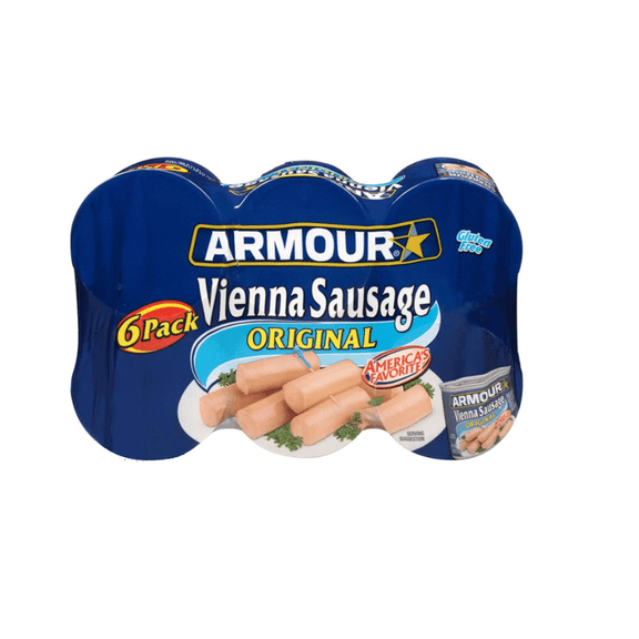 Vienna Sausage, Original Flavor, Canned Sausage, 4.6 oz (Pack of 6)