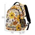 thumbnail image 2 of FORMRS Kids School Backpack Elementary Student Unisex Travel Bookbag with Reflective Stripes, Yellow Flowers, 2 of 7