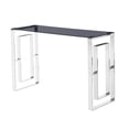 thumbnail image 3 of Best Master Mallory Table Console en Acier Inoxydable et Verre Fumé, Argent, 3 of 3
