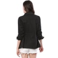 thumbnail image 3 of Chaqueta Utilitaria Ligera Allegra K Con Bolsillos Con Solapa Cordón Mujer Negro M, 3 of 6