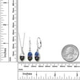 thumbnail image 2 of Gem Stone King 925 Sterling Silver Green Mystic Topaz and Blue Created Sapphire Pendant Earrings Set for Women (4.48 Cttw, Gemstone Birthstone, with 18 inch Chain), 2 of 4