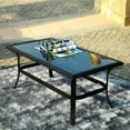 thumbnail image 5 of Outdoor Wicker Patio Conversation Furniture Set 5-Piece Patio Iron Leisure Rocking Chair Set, 5 of 8
