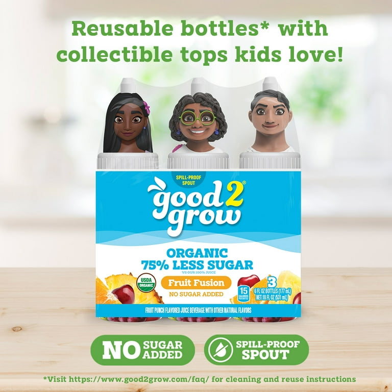 good2grow 6oz Organic Low Sugar Fruit Fusion Juice 3 Pack