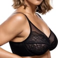 thumbnail image 2 of Minimizer Bras for Women Full Coverage Underwire Bras Plus Size Lifting Floral Lace Bra 48C, 2 of 4