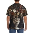 thumbnail image 3 of Sikiie Vintage Floral Vase A Men's Cuban Shirt, Hawaiian Shirts, Business Casual Button Down Shirts, Short Sleeve Shirt-Small, 3 of 5