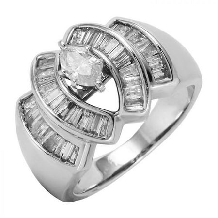 Foreli 1.77CTW Diamond 14K White Gold Ring MSRP$10140.00