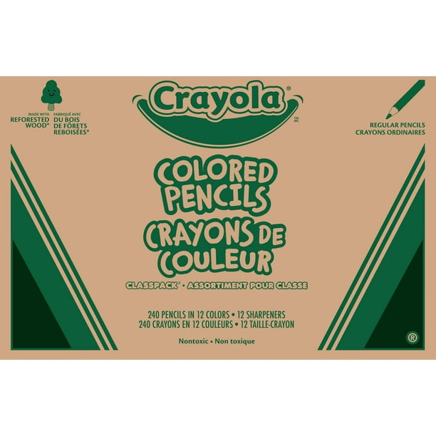 Lápices de colores Crayola Classpack de 240 unidades con 12 sacapuntas