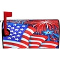thumbnail image 2 of American Flag Mailbox Cover Magnetic Standard Size 18" X 21" USA Patriotic Mailbox Covers Independence Day Mailbox Covers Magnetic Mailbox Wraps Post Box Cover Decor for Outdoors, 2 of 7