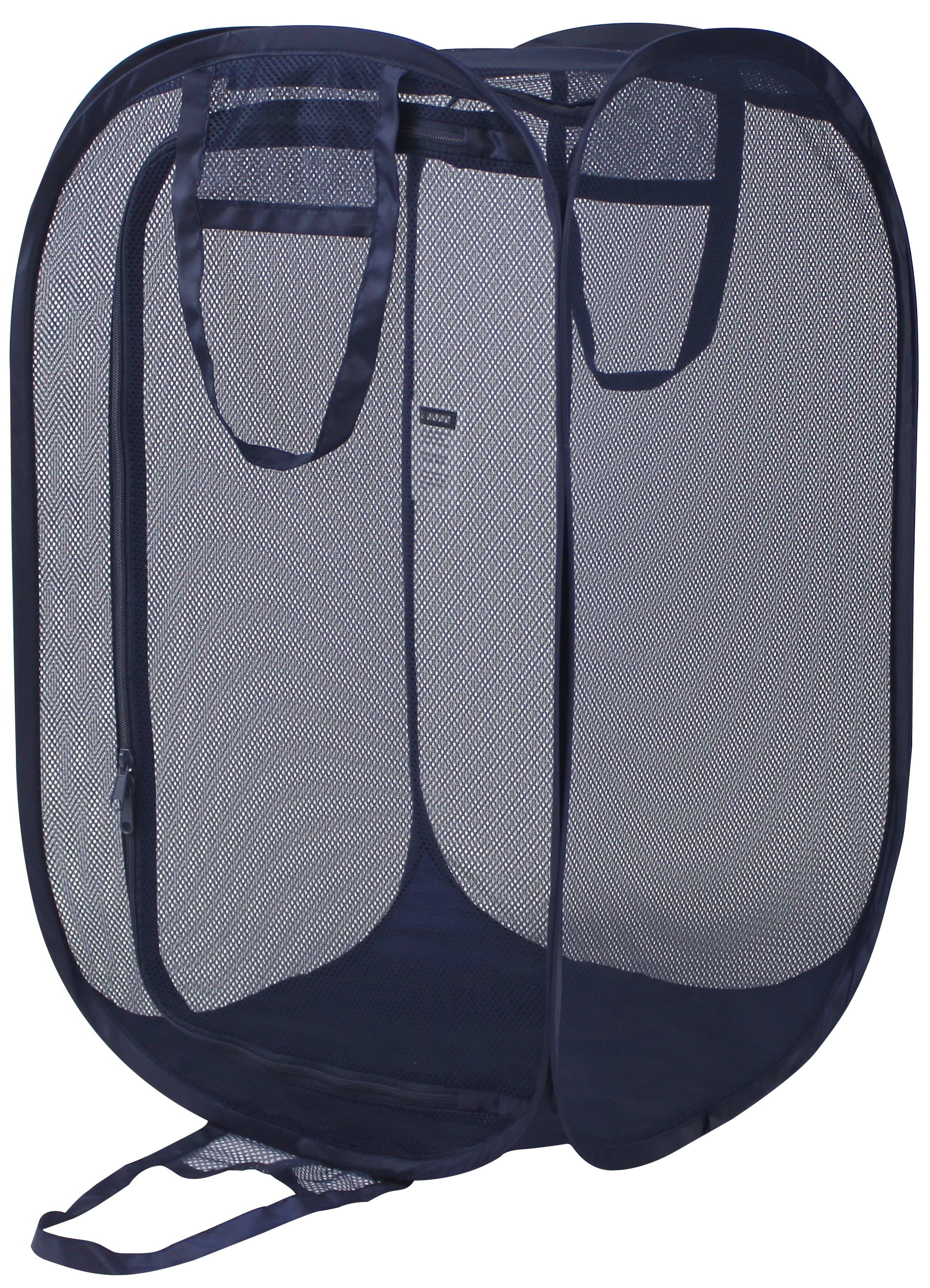 Mainstays Blue Pop-Up Mesh Laundry Hamper with Heavy Duty Handles