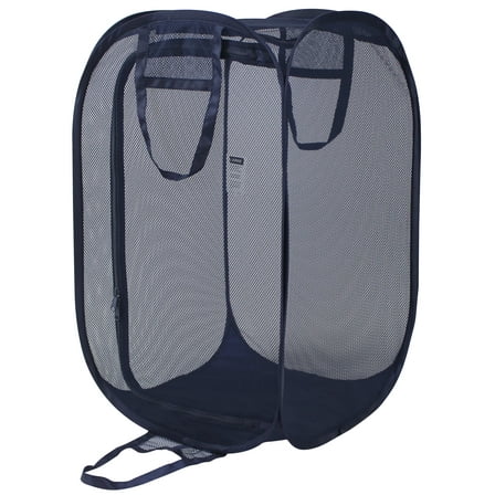 Mainstays Blue Two Way Pop-up Mesh Laundry Hamper