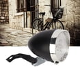 thumbnail image 3 of Vintage Bike Front Light, Retro Bicycle Front Light ABS Durable Black with Fixed Bracket for Cycling, 3 of 8