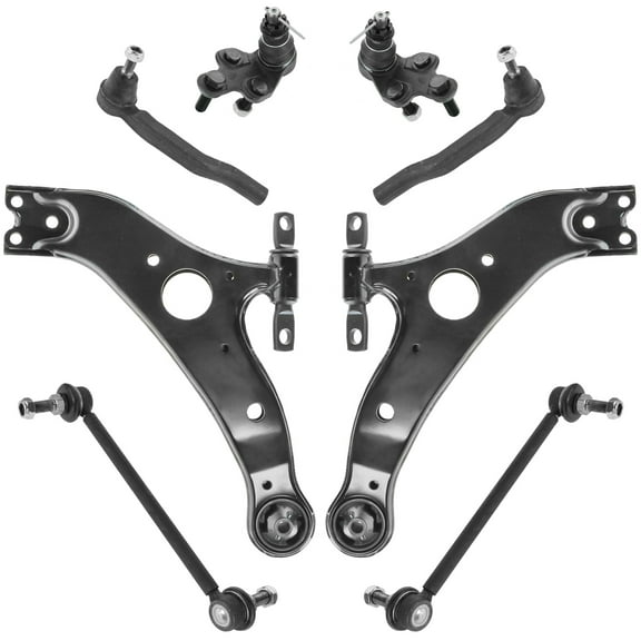 TRQ 8 pc Steering & Suspension Kit Control Arms Tie Rods Sway Bar End Links New PSA63487