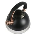 thumbnail image 3 of Mr. Coffee Flintshire 2.2 Quart Large Whistling Stainless Steel Tea Kettle - Matte Black W/ Copper, 3 of 9