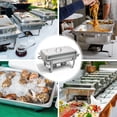 thumbnail image 5 of Dextrus 8-Piece 9L/9.5Q Stainless Steel Buffet Warmer Set with Fuel Holder & Water Pan for Events, 5 of 8
