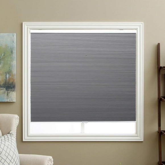 Blackout Cellular Shades Cordless Honeycomb Blinds Fabric Window Shades, 30x64 inch, Cool Silver(Blackout)
