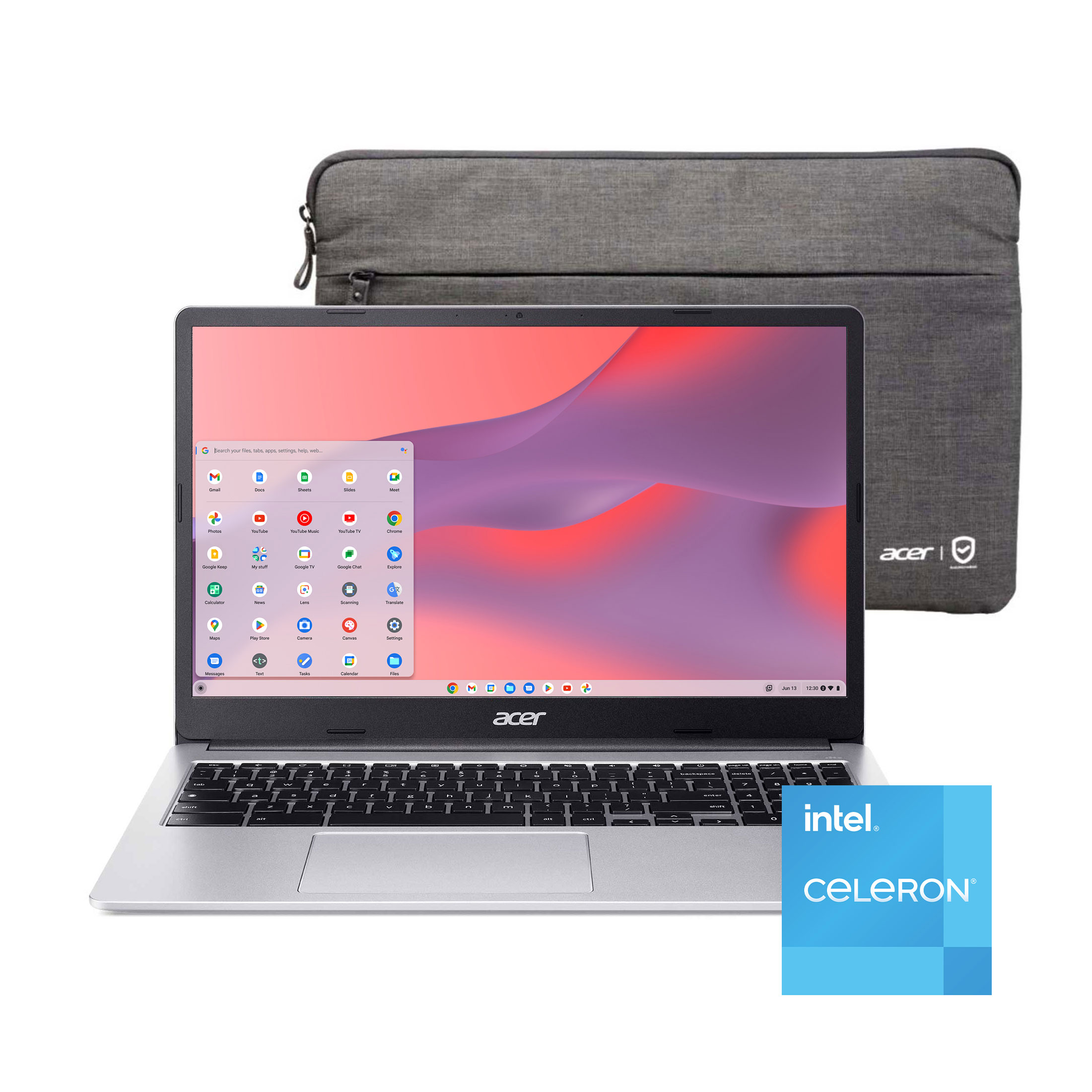 Acer Chromebook 315 15.6 inch Laptop Intel Processor N4500 4GB RAM 64GB eMMC Pure Silver