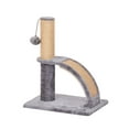 thumbnail image 1 of Vibrant Life 17" Deluxe Cat Jute Scratching Post with Arch Scratching Ramp and Body Massager, Gray, 1 of 7