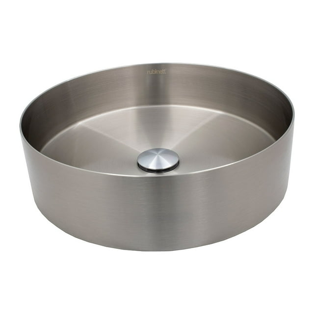 Ovalin Lavabo Redondo Rubinett Acero Inoxidable 304 Satinado Lujo