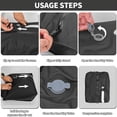 thumbnail image 5 of Travel Vacuum Compression Storage Bags, Waterproof Moisture-Proof Space Saver Bags for Camping Business Trips Seasonal Home Storage,Black, 5 of 6