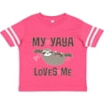 thumbnail image 3 of Inktastic My Yaya Loves Me Sloth Girls Toddler T-Shirt, 3 of 5