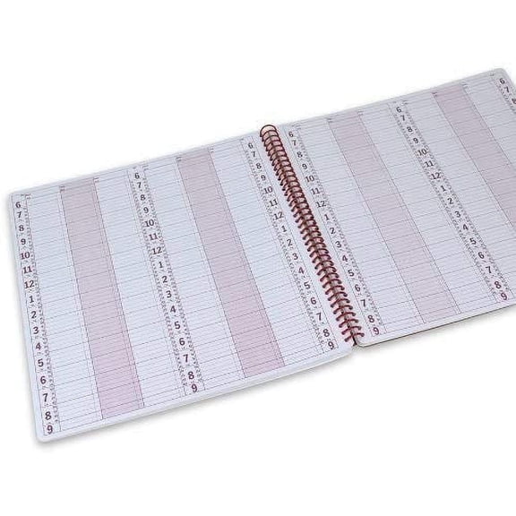 Portage 6 Column Appointment Book - Large 12.75" x 13.5" Daily & Hourly Planner - Spiral Notebook Organizer for Scheduling Appointments