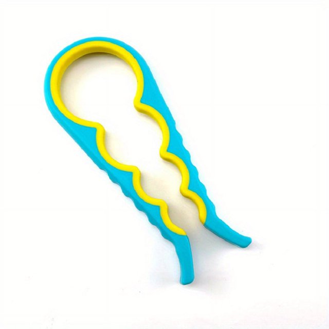 Kitchen Gadget Lid Jar Opener4-In-1 Screw Cap Bottle Opener Can Opener Manual Nonslip Twist Launcher Opener Grip Wrench