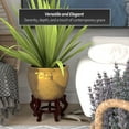 thumbnail image 3 of Red Lantern 14" Gold Crackle Porcelain Fishbowl Planter, 3 of 6