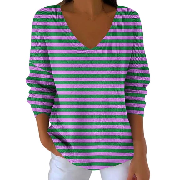 CHGBMOK Plus Size Sweatshirts for Women Trendy Long Sleeve Shirts Casual V Neck Pullover Fall Winter Tunic Tops