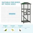 thumbnail image 5 of PawHut 65" Wooden Bird Cages Outdoor Finches Aviary Birdcage with Tray, 5 of 9