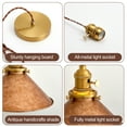 thumbnail image 5 of Oyisen Hanging Pendant Light Rusted Copper Lampshade with Adjustable Cord Pendant Ceiling Lights Retro Antique Hanging Light for Kitchen Island Living Room and Dining Room, 5 of 7