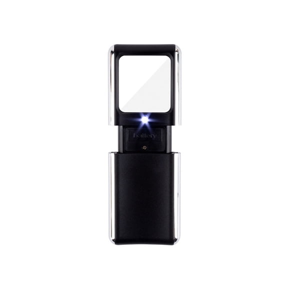 PatungKu Light Plastic Magnifying Glass Ergonomic Handle Enlarger Pocket Amplifying for Jewelry Checking & Small Text Viewing