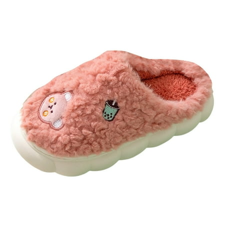 

GHSOHS Slippers for Women Warm Shoes Women s Fuzzy Slippers Fun Cute Memory Foam House Slippers Closed Toe Soft Plush Bedroom Shoes Soft Cozy Indoor Outdoor Slippers House Shoes Size 44