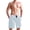 Light Blue and White Stripes, variant on Dailycode Men's Quick Dry Swim Trunks Beach Shorts Casual Summer Board Shorts with Pockets, Light Blue and White Stripes