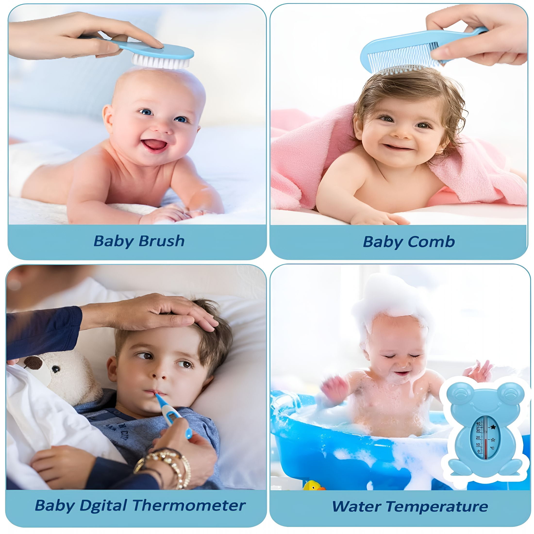 XIRQI 2026 New Baby Grooming Kit,20 in 1 Newborn Baby Essentials for Newborn Infant Toddlers for Home,Travel,Daycare,Gift,Blue