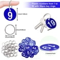 thumbnail image 5 of BUZIFU 50 Pcs Number Keyring, Plastic Number Tags, Round Key Number Tags Number Key Chain Engraved Number Discs Table Tags Key Tags with Rings for Hotel Supermarket Lockers Dormitory Keys (Blue), 5 of 7