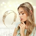 thumbnail image 2 of Elegant Leaf Bridal Headband Wedding Hair Accessory Fashionable Unique For Brides, 2 of 4