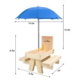 thumbnail image 2 of Comedero para ardillas MIXXIDEA de madera con paraguas, color azul, 2 of 6