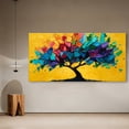 thumbnail image 7 of Large Colorful Tree of Life Canvas Wall Art, Abstract Tree Decor Painting Canvas Print for Living Room, Bedroom, Office Decorations, Gifts for Men, 7 of 7