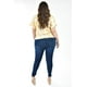 thumbnail image 5 of Blusa fresca con moño Roman Fashion /Tallas Extras, 1819 (Beige flor) beige 42, 5 of 7
