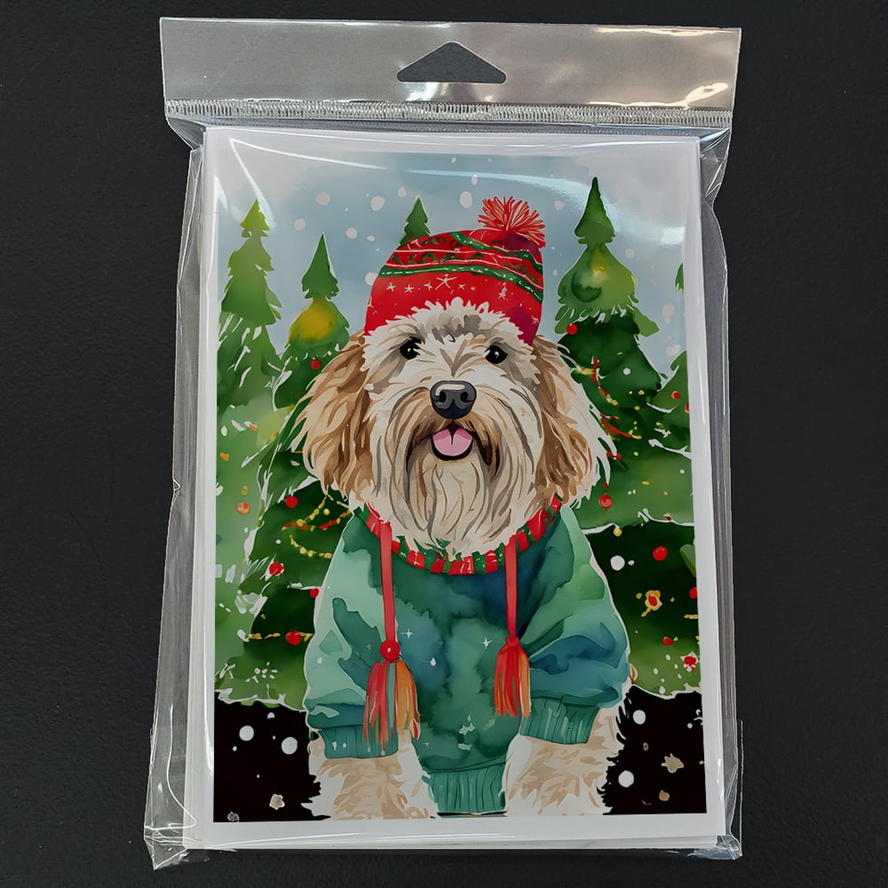 Puli Christmas Greeting Cards Pack of 8 7 in x 5 in